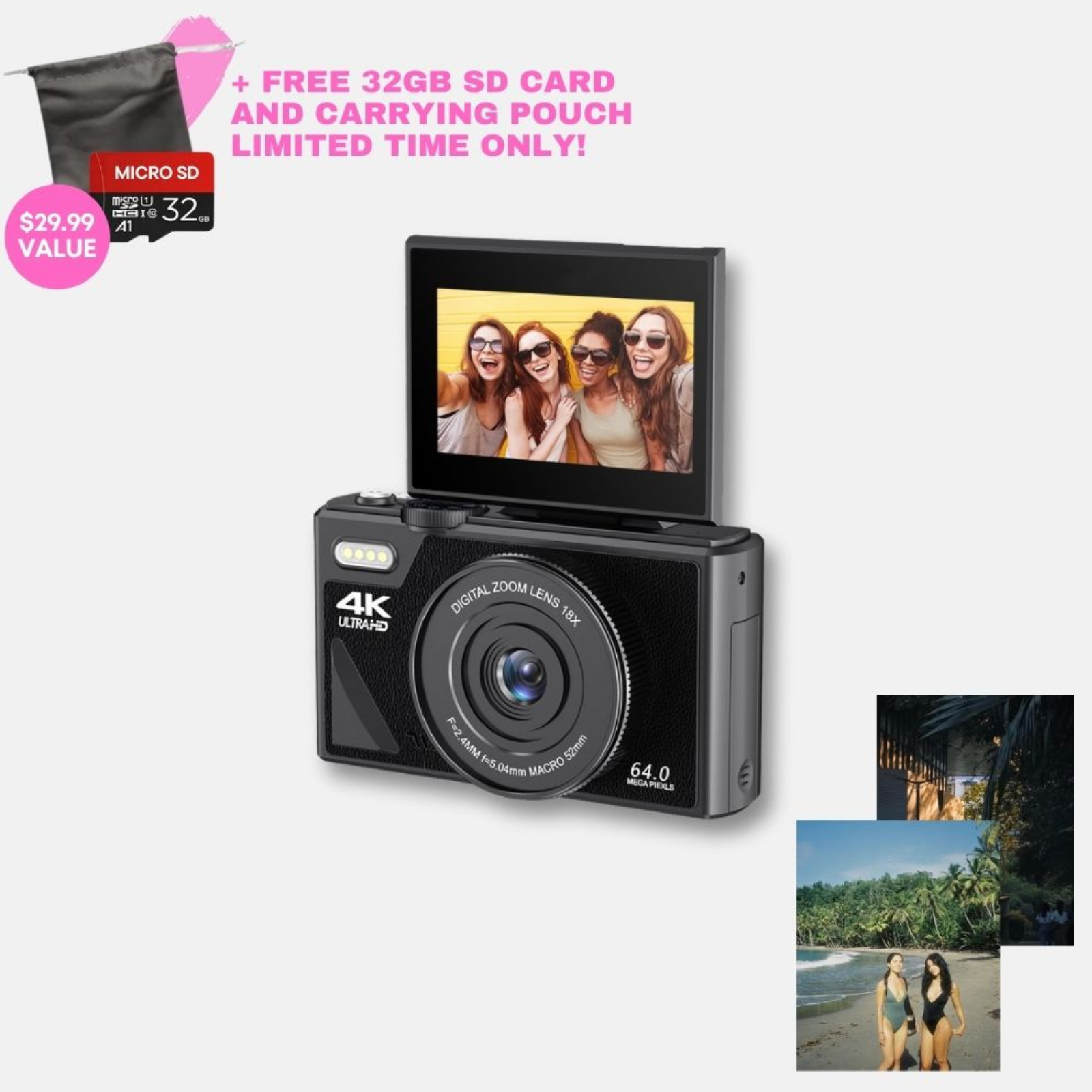 4k Digital Camera w/ Selfie Screen offers